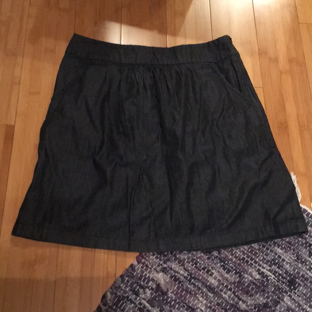 Lined thin cotton denim skirt w/ pockets EUC